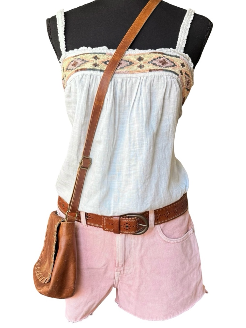 Lucky Brand Mid Rise Pink Cut- Off Denim Jean Shorts - Original Tags- Size 6/28